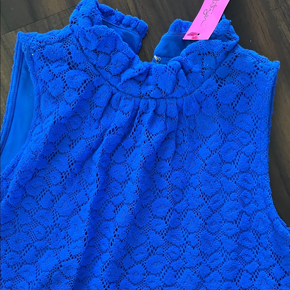 New Lilly Pulitzer Vibrant Blue Sleeveless Dress size XXS , but a good for S ! - Picture 15 of 15
